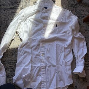Ralph Lauren White Casual Button Down Shirt
